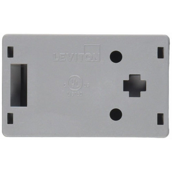 Leviton 41089-1GP QuickPort Surface Mount Housing, 1-Port, Grey