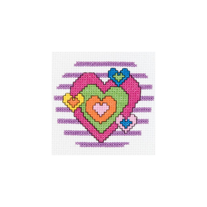 Bucilla My 1st Stitch Counted Mini Cross Stitch Kit, 45457 Heart