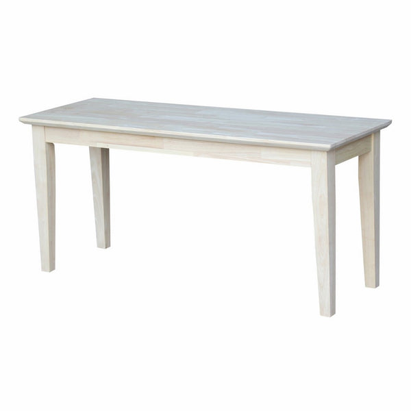 International Concepts BE-39 Shaker Style Bench, Unfinished