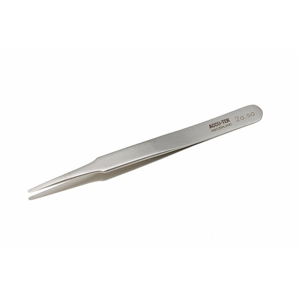 Aven 18049ACU Pattern 2A Tapered Flat Precision Tweezer, Stainless Steel, 4-3/4 Length, 4 Star Grad