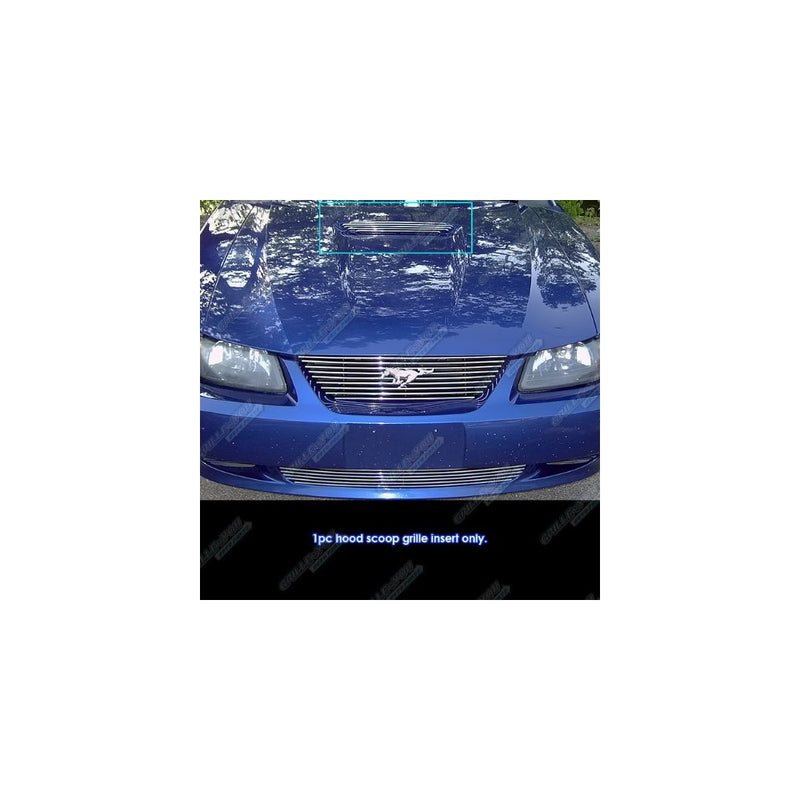 APS F66011A Polished Aluminum Billet Grille Bolt Over for select Ford Mustang Models