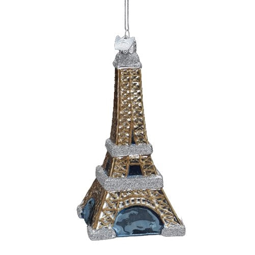 Kurt Adler 5-Inch Noble Gems Glass Eiffel Tower Ornament