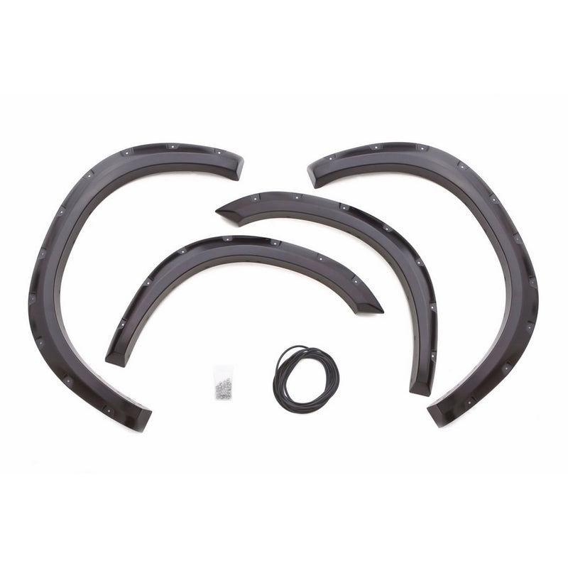 Lund RX202S Elite Series Black Rivet Style Standard Front and Rear Fender Flare - 4 Piece