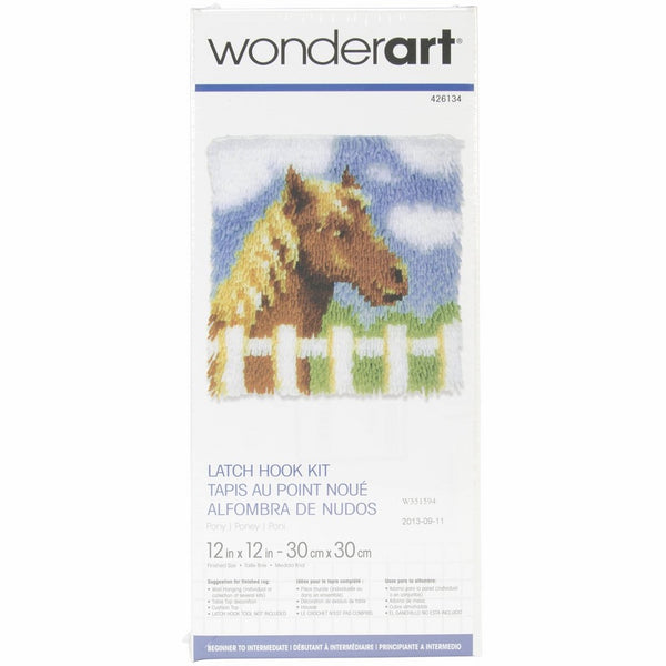 Wonderart Pony Latch Hook Kit, 12" X 12"