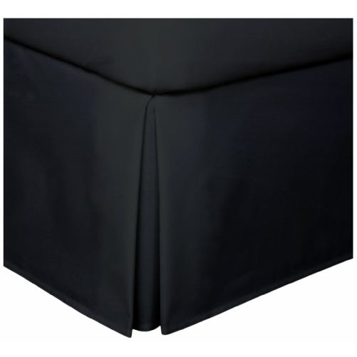 Lux Hotel Basic Microfiber 14-Inch Bed Skirt, King, Black