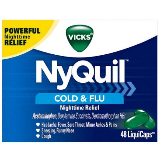 Nyquil Liqicap 24ct Dxm Size 24ct Nyquil Liqicap 24ct