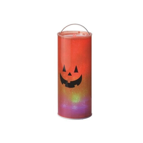 12" B/O Transparent Happy Jack O Lantern LED Color Changing Lighted Hanging Halloween Lantern