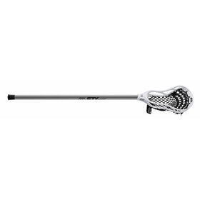STX Lacrosse Stallion 50 Youth Lacrosse Complete Stick, Platinum/White