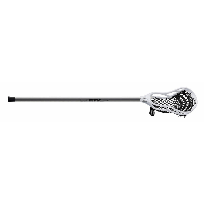 STX Lacrosse Stallion 50 Youth Lacrosse Complete Stick, Platinum/White