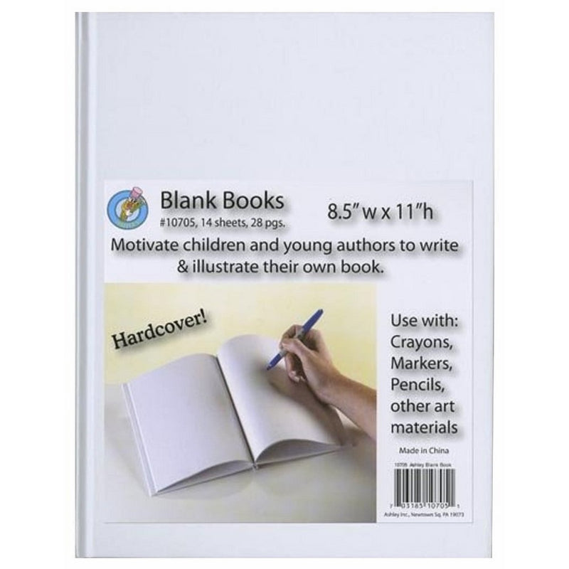 Ashley Productions White Hardcover Blank Book 11X8-1/2