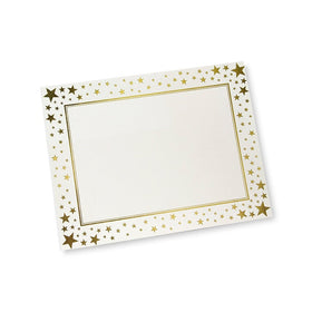 Gold Stars Foil Certificate Paper - 15 CT