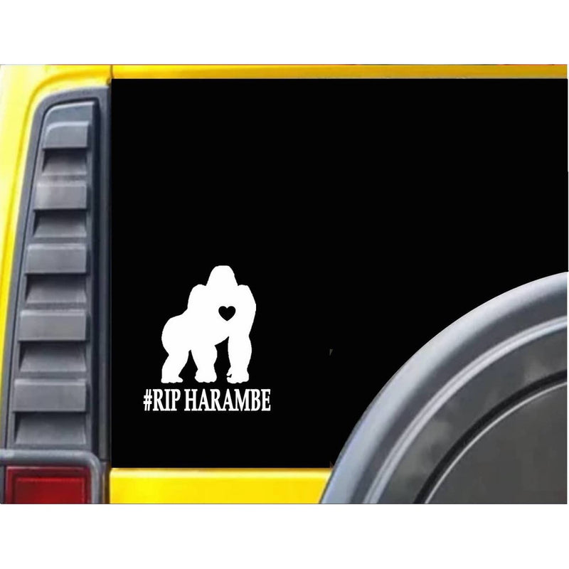 Gorilla Harambe RIP F455 6x6 inch Decal Sticker