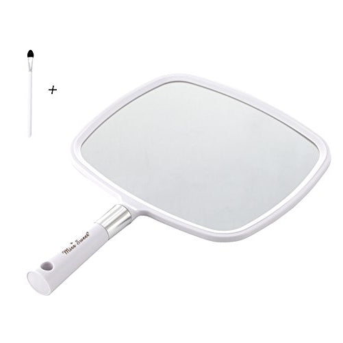 Miss Sweet Handheld Mirror Makeup Mirror 9inch8inch (White)