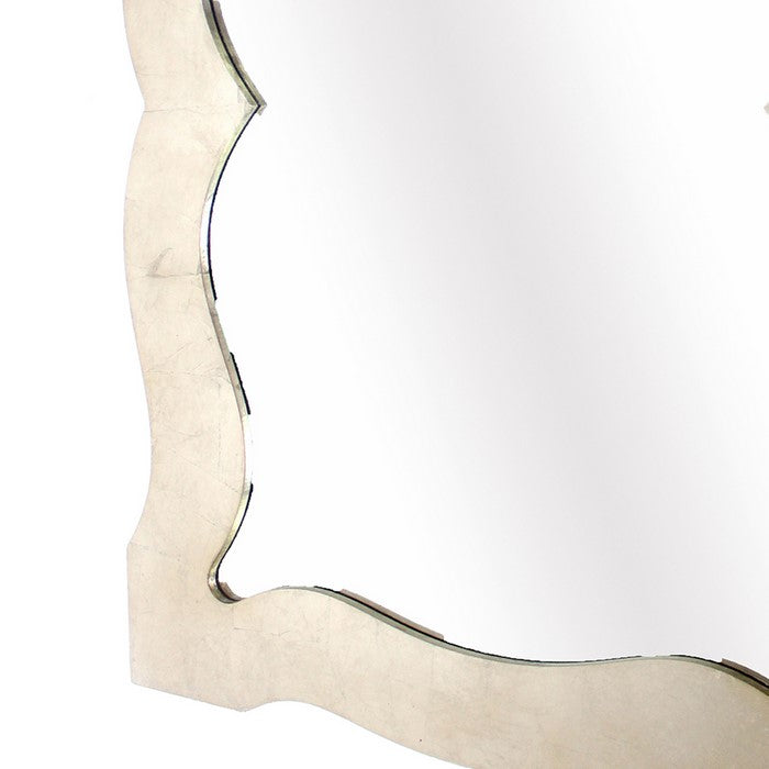 Traditional Style Wooden Wall Mirror with Bevelled Edges, Gold
