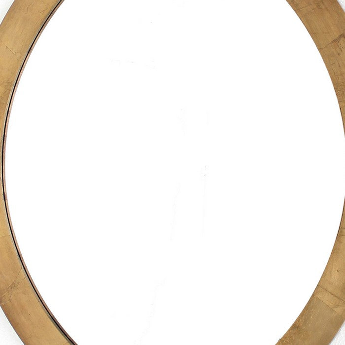 Contemporary Wooden Wall Mirror with Quatrefoil Shape Design, Gold