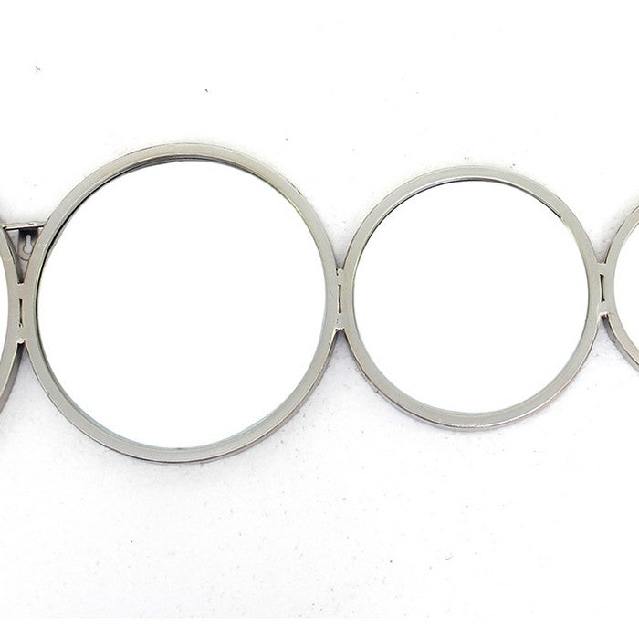 Metal Wall Decor in Multiple Sizes and Tapered Bubble Shape, Silver