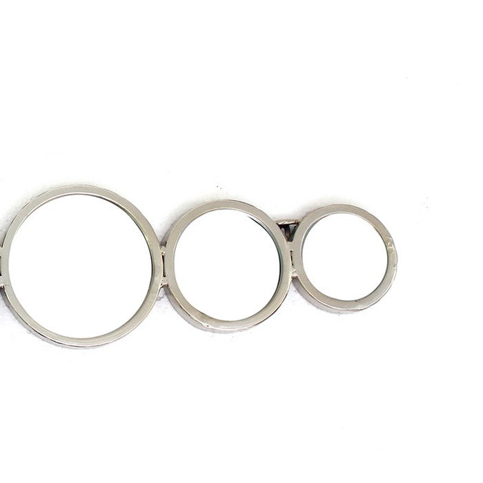 Metal Wall Decor in Multiple Sizes and Tapered Bubble Shape, Silver