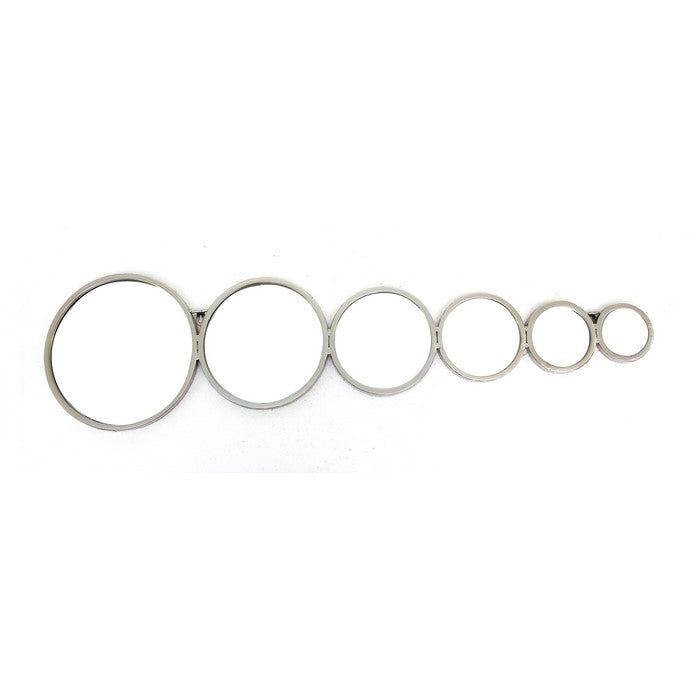 Metal Wall Decor in Multiple Sizes and Tapered Bubble Shape, Silver
