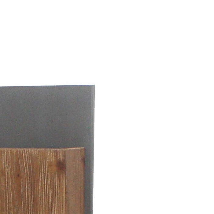 Wooden 2 Tier Functional Wall Magazine Rack, Brown and Black