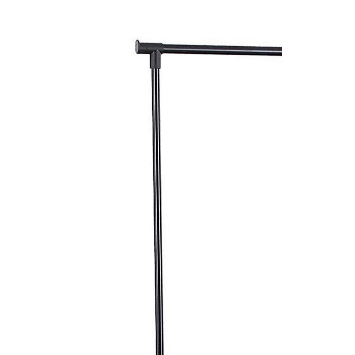 4 Bag Metal Frame Laundry Storage Cart with Casters and Hanging Bar, Black