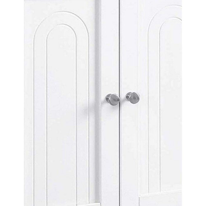 Plank Style Bathroom Cabinet with 1 Drawer and 2 Doors, White