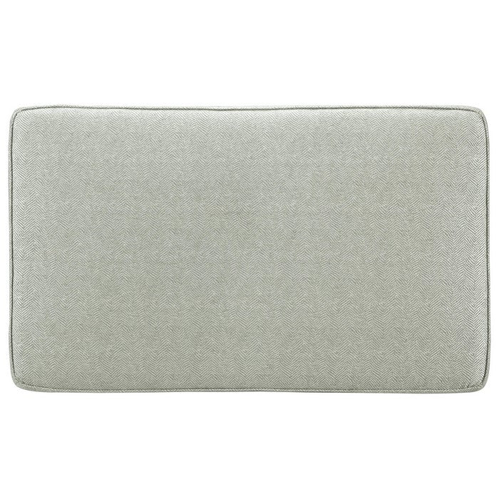 Contemporary Style Wooden Oversized Ottoman with Herringbone Pattern, Gray