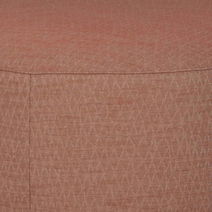 Contemporary Wooden Oversized Ottoman with Diamond Pattern On Top, Red