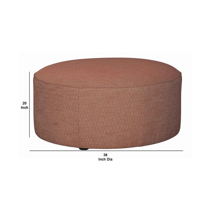 Contemporary Wooden Oversized Ottoman with Diamond Pattern On Top, Red