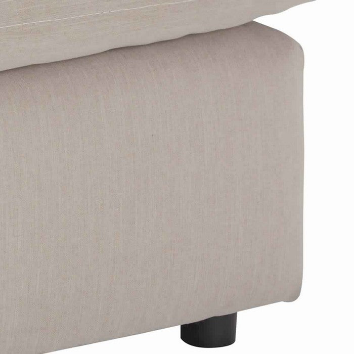 Transitional Style Oversized Ottoman with Loose Pillow Top Seating, Gray