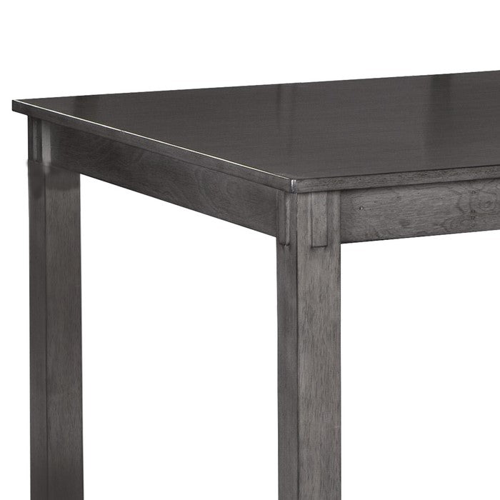 6 Piece Wooden Dining Table Set with Padded Chairs and Table, Gray