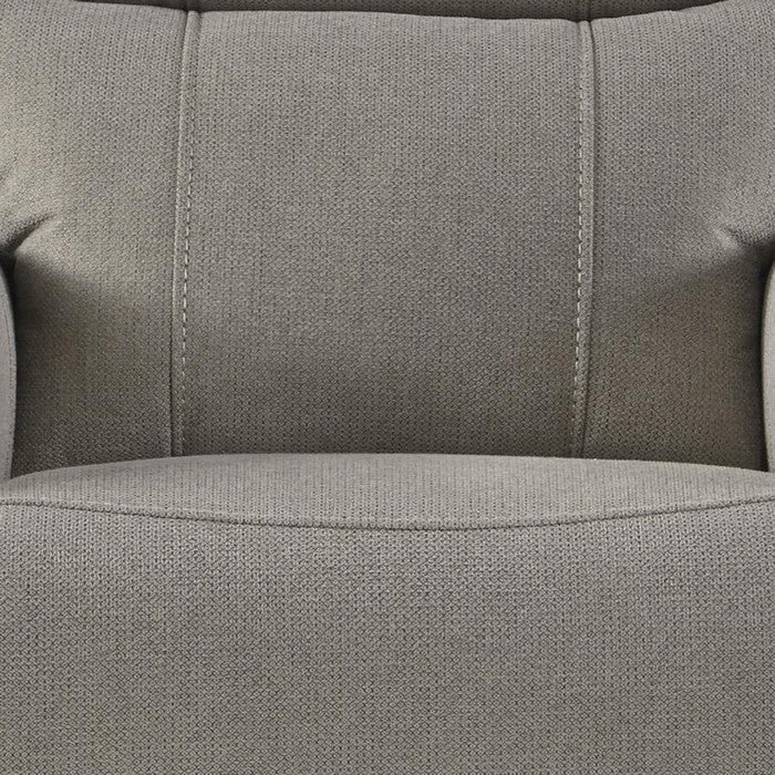 Fabric Upholstered Metal Frame Power Lift Recliner with Tufted Back, Gray