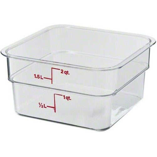 Cambro 2SFSCW135 Food Storage Container, 2 Quart, 7-1/4" x 7-1/4" x 3-7/8", Polycarbonate