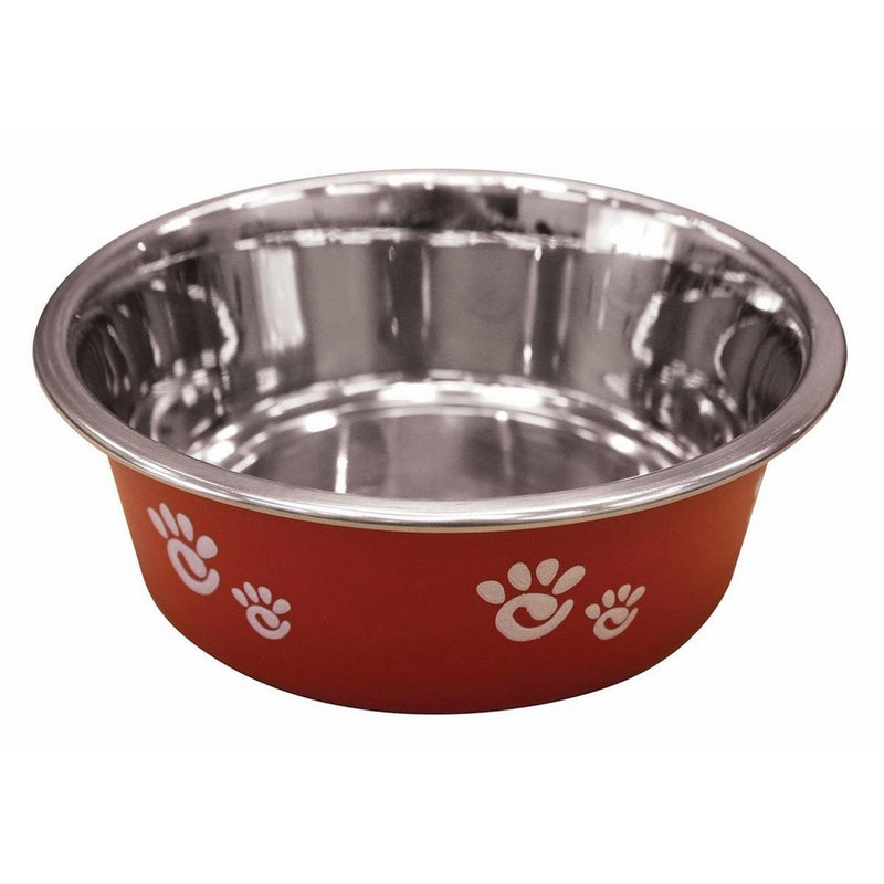 Ethical Pet Barcelona Matte and Stainless Steel Pet Dish, 16-Ounce, Raspberry