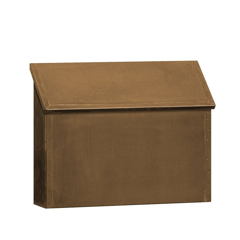 Salsbury Industries 4410 Standard Surface Mounted Horizontal Style Mailbox, Antique Brass