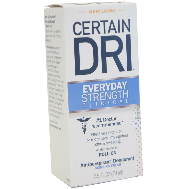CERTAIN DRI Everyday Strength Clinical Roll On Antiperspirant/Deodorant Morning Fresh 2.5 oz