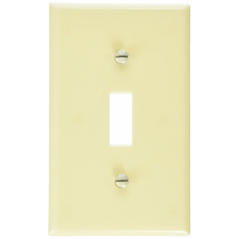 Leviton M01-86001-IMP 1 Gang Wallplates, Switch, Ivory, 10-Pack