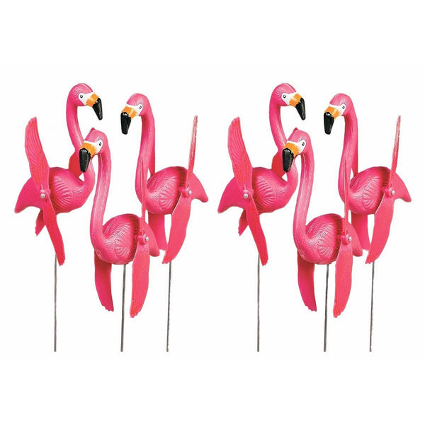 OTC - Mini Pink Flamingoes Whirly-gig twirling Wings Lawn Ornaments (1-Pack of 6)