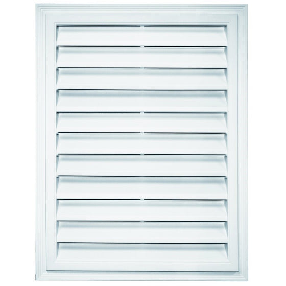 Builders Edge 120061824117 18" x 24" Rectangular Vent 117, Bright White