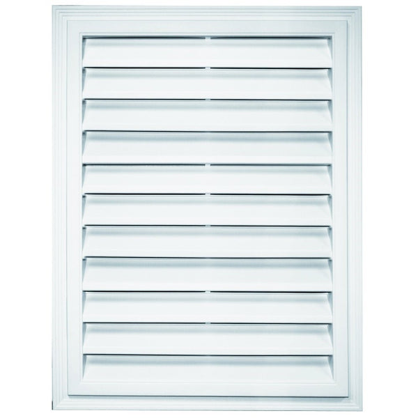 Builders Edge 120061824117 18" x 24" Rectangular Vent 117, Bright White