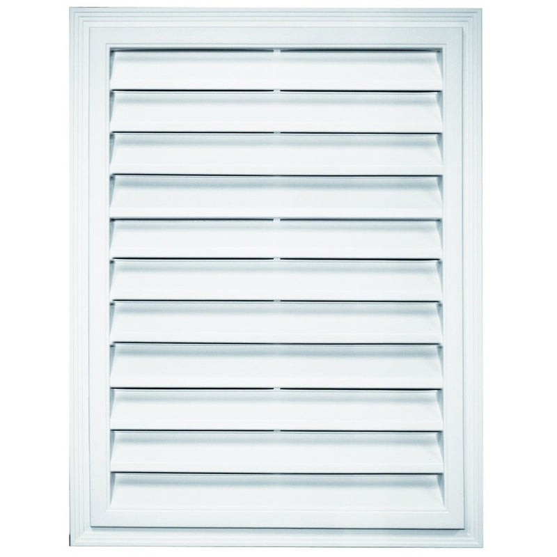 Builders Edge 120061824117 18" x 24" Rectangular Vent 117, Bright White