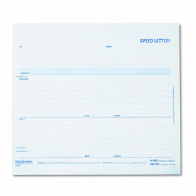 Rediform 44902 Speed Letters, 7 x 8 1/2, Three-Part Carbonless, 250 Forms