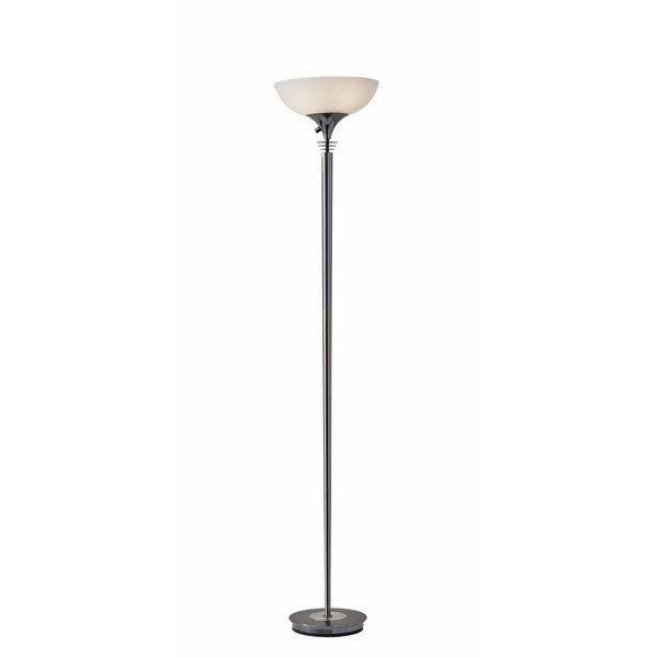 Adesso 5120-01 Metropolis 71.5" Floor Lamp, Black Nickel, Smart Outlet Compatible