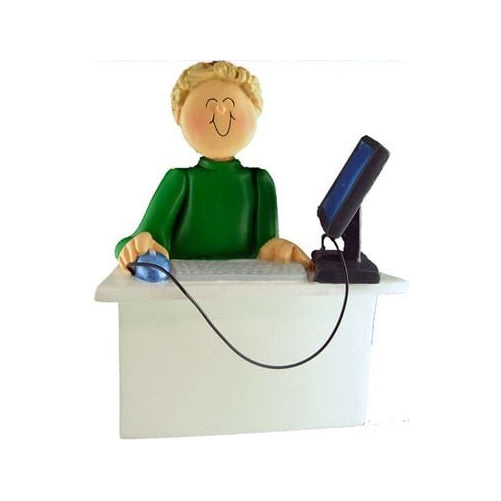 Ornament Central OC-104-MBL Male Blonde Computer Figurine