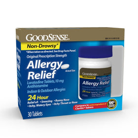 GoodSense Allergy Relief Loratadine Tablets, 10 mg, 30 Count Bottle