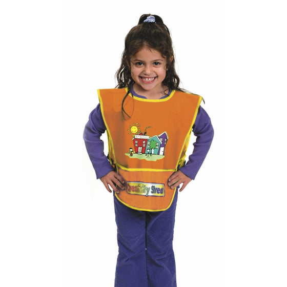 Chenille Kraft Vinyl Artist Smock fits Kids Ages 3-8, Orange