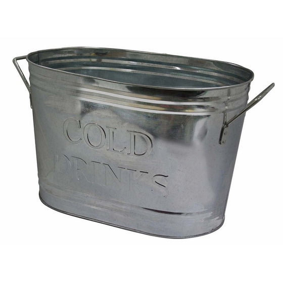 Twine Country Home Cold Drinks Galvanized Metal Tub by