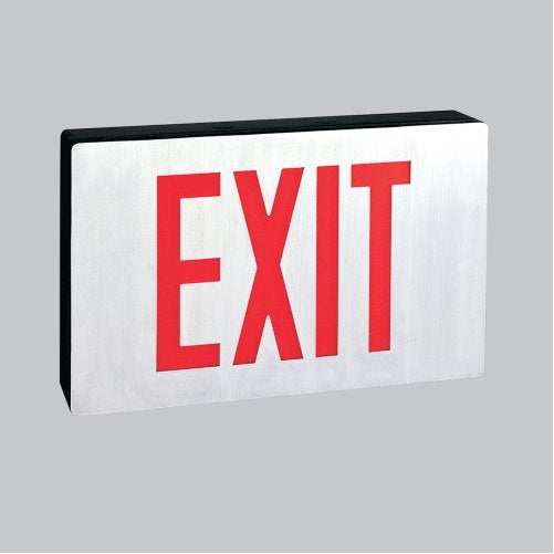 LED Die-Cast Architectural Exit Signs- AC Only, Red Letters