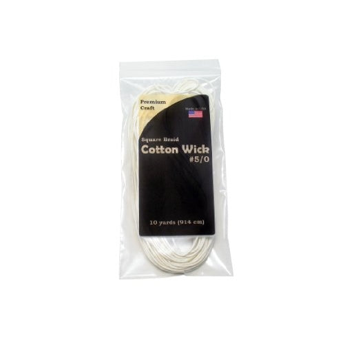 PremiumCraft Square Braid Cotton Candle Wick - #5/0