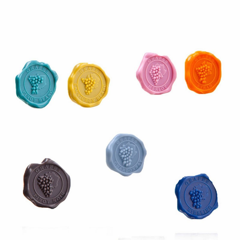 Vacu VinClassic Grape Glass Markers - Set of 8