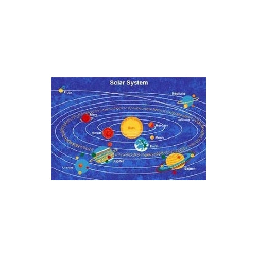 Kids Area Rug - Solar System Design (5 Ft. X 7 Ft.)